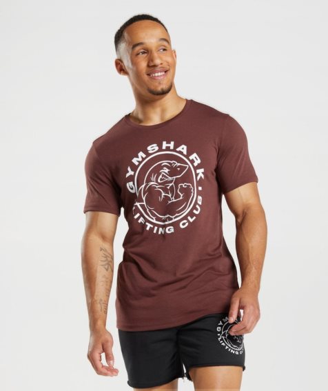 Gymshark Legacy T-shirts Herren Bordeaux | AT-48-QTPF