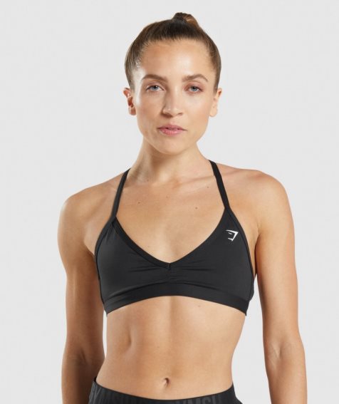 Gymshark Minimal Sport Bh Damen Schwarz | AT-60-DTBK