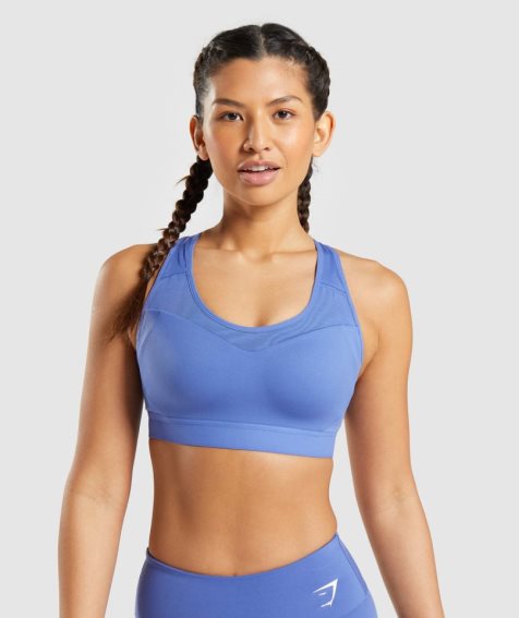 Gymshark Open Back Sport Bh Damen Blau | AT-87-IMJK