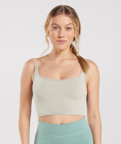 Gymshark Pause Seamless Bralette Sport Bh Damen Grau | AT-87-ZRED