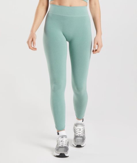 Gymshark Pause Seamless Leggings Damen Hellgrün | AT-49-LOGN