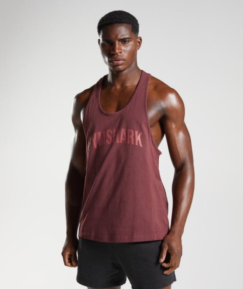 Gymshark Power Stringer Muskelshirt Herren Braun | AT-61-GNYO