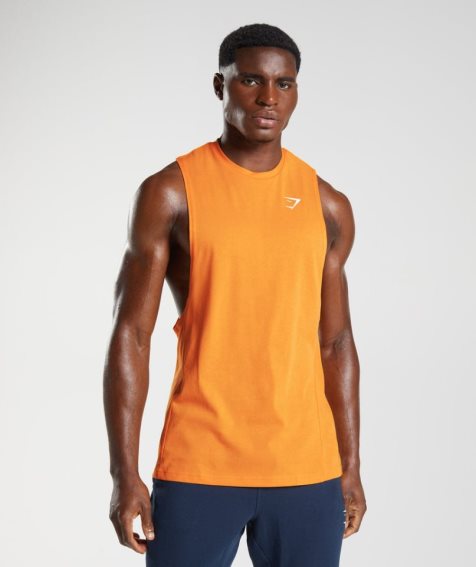 Gymshark React Drop Arm Muskelshirt Herren Orange | AT-19-GREP