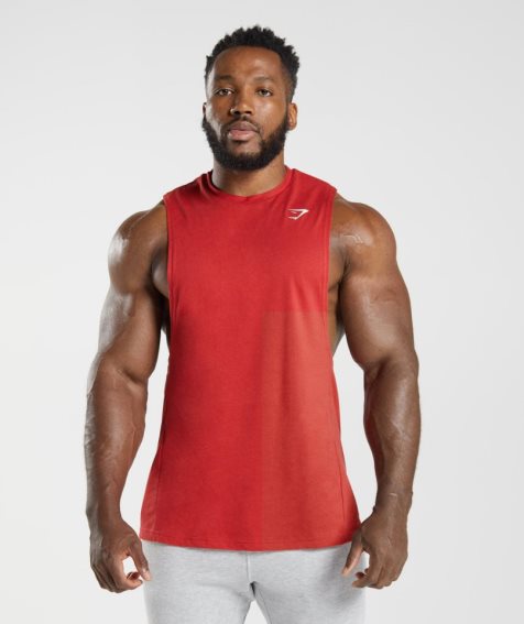 Gymshark React Drop Arm Muskelshirt Herren Rot | AT-78-FOEL