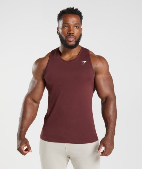 Gymshark React Muskelshirt Herren Bordeaux | AT-34-XKOT