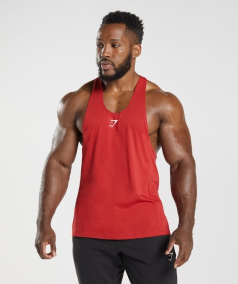 Gymshark React Stringer Muskelshirt Herren Rot | AT-60-ASPQ