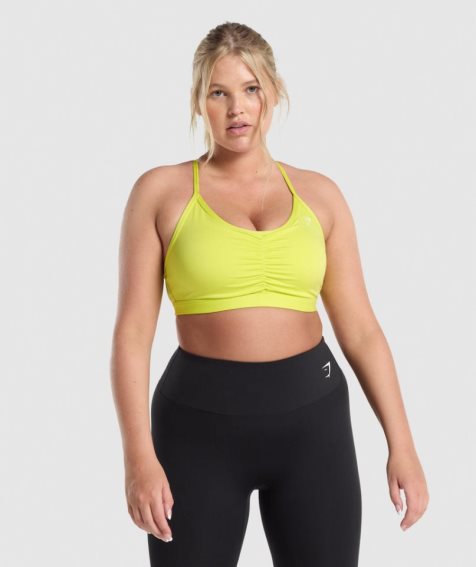 Gymshark Ruched Sport Bh Damen Gelb | AT-92-LSKR