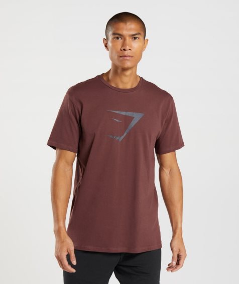 Gymshark Sharkhead Infill T-shirts Herren Braun | AT-04-JNTD