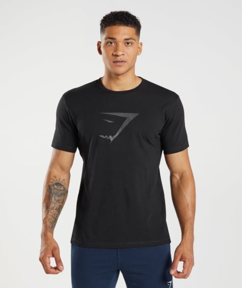 Gymshark Sharkhead Infill T-shirts Herren Schwarz | AT-51-BLWJ