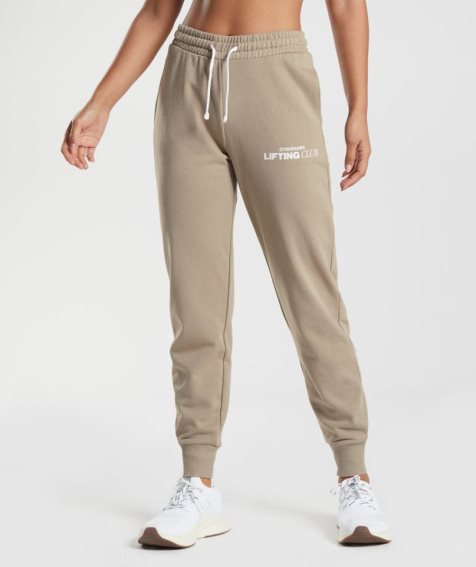 Gymshark Social Club Jogginghose Damen Khaki | AT-34-HAPJ