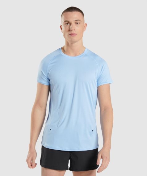 Gymshark Speed Evolve T-shirts Herren Blau | AT-23-TIRU