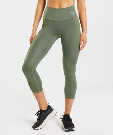 Gymshark Sport 7/8 Leggings Damen Olivgrün | AT-61-KRBV