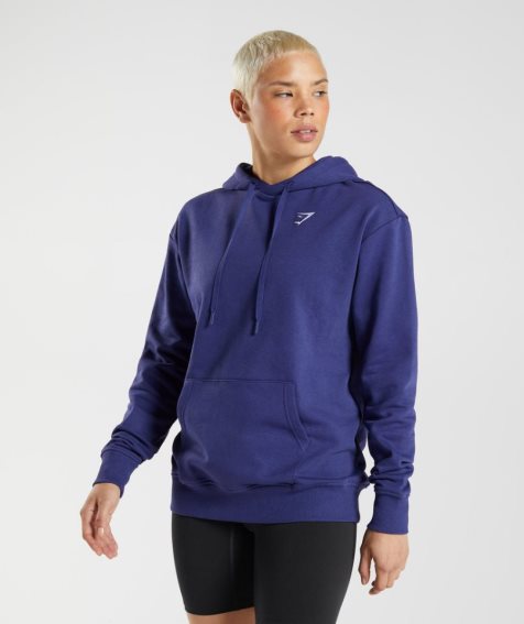 Gymshark Sport Boyfriend Hoodie Damen Navy | AT-73-NZOX