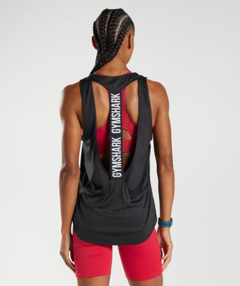 Gymshark Sport Brandmark Muskelshirt Damen Schwarz | AT-62-MVAF