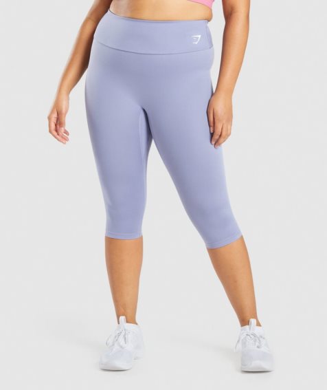 Gymshark Sport Cropped Leggings Damen Hellblau | AT-08-GQWB