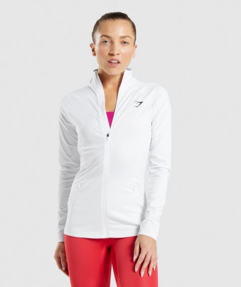 Gymshark Sport Jacke Damen Weiß | AT-48-WUJP