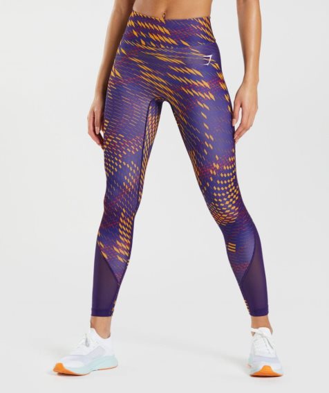 Gymshark Sport Lauf Leggings Damen Lila | AT-36-BNGS