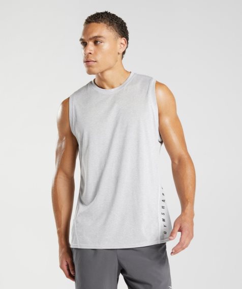 Gymshark Sport Muskelshirt Herren Hellgrau | AT-78-DOPR