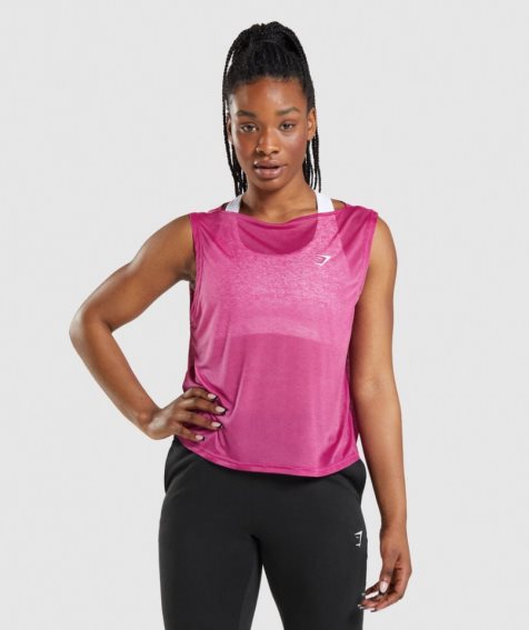 Gymshark Sport Oversized Muskelshirt Damen Rosa | AT-97-QLWV