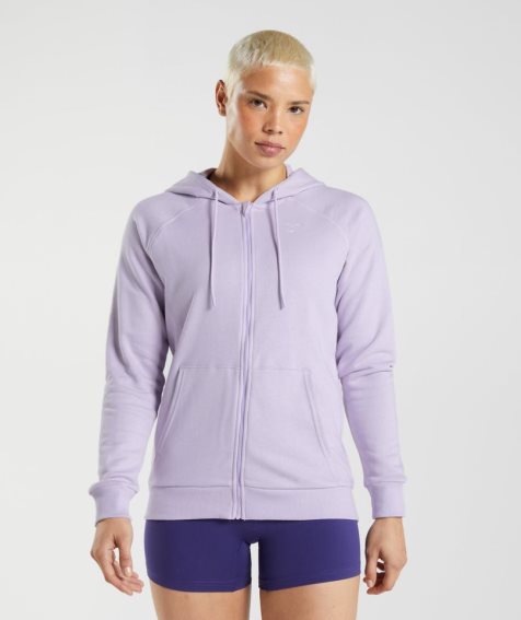 Gymshark Sport Zip Hoodie Damen Lavendel | AT-41-HBJE