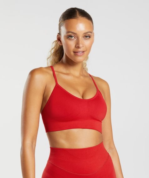 Gymshark Sweat Seamless Sport Bh Damen Rot | AT-61-VDKL