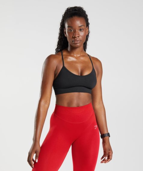 Gymshark Sweat Seamless Sport Bh Damen Schwarz | AT-06-IJDK