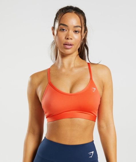 Gymshark V Neck Sport Bh Damen Orange | AT-49-SQUH