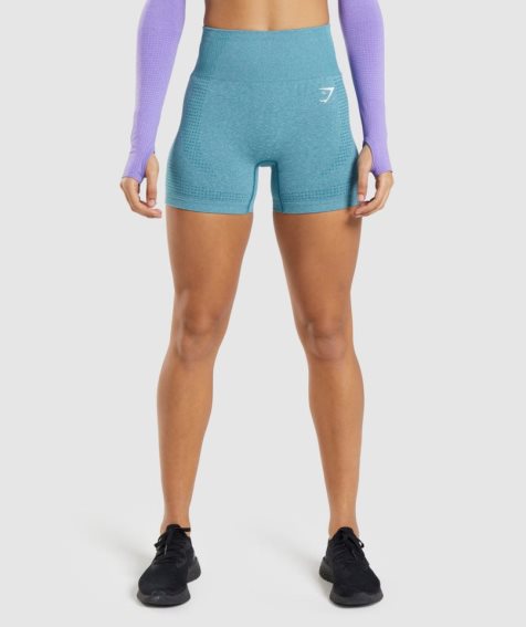 Gymshark Vital Seamless 2.0 Kurze Hose Damen Türkis | AT-19-BINP