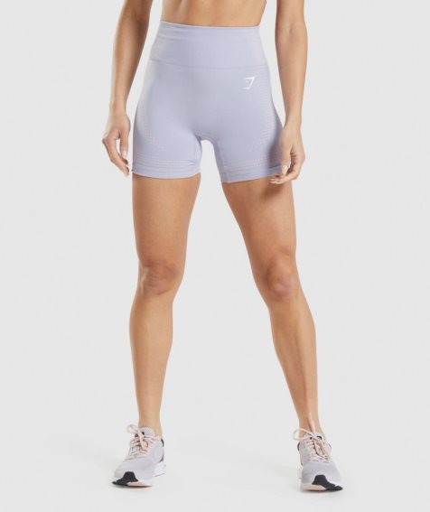 Gymshark Vital Seamless 2.0 Kurze Hose Damen Hellblau | AT-63-VMIJ