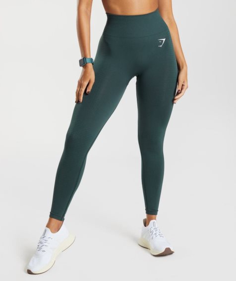 Gymshark Vital Seamless 2.0 Leggings Damen Dunkelgrün | AT-51-ECTZ