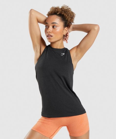 Gymshark Vital Seamless 2.0 Light Muskelshirt Damen Schwarz | AT-34-CHZJ