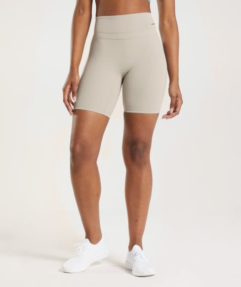 Gymshark Whitney Cycling Kurze Hose Damen Beige | AT-69-UYEB