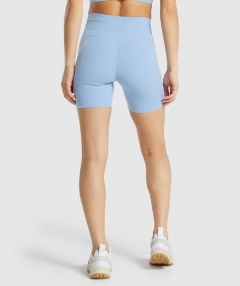 Gymshark Whitney Mesh Kurze Hose Damen Blau | AT-78-XRYE