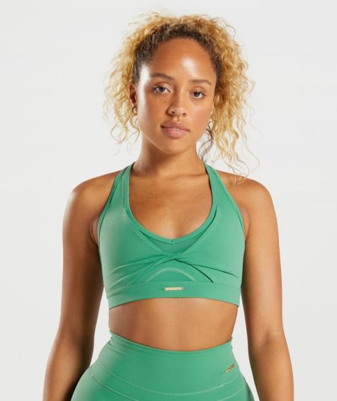 Gymshark Whitney Mesh Sport Bh Damen Grün | AT-02-TYHM