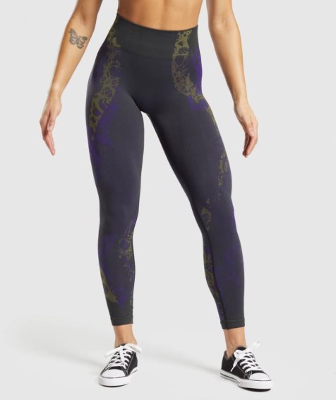 Gymshark Wtflex Seamless Leggings Damen Lila | AT-95-GKDC