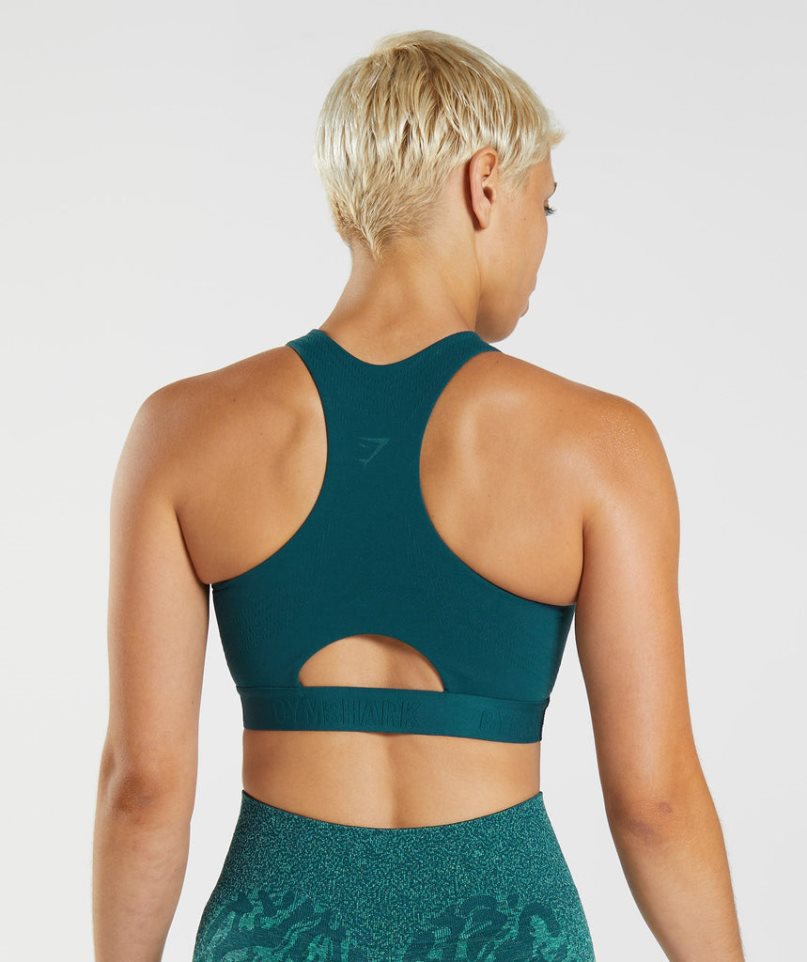 Gymshark 315 Performance High Neck Sport Bh Damen Türkis | AT-10-VCJK