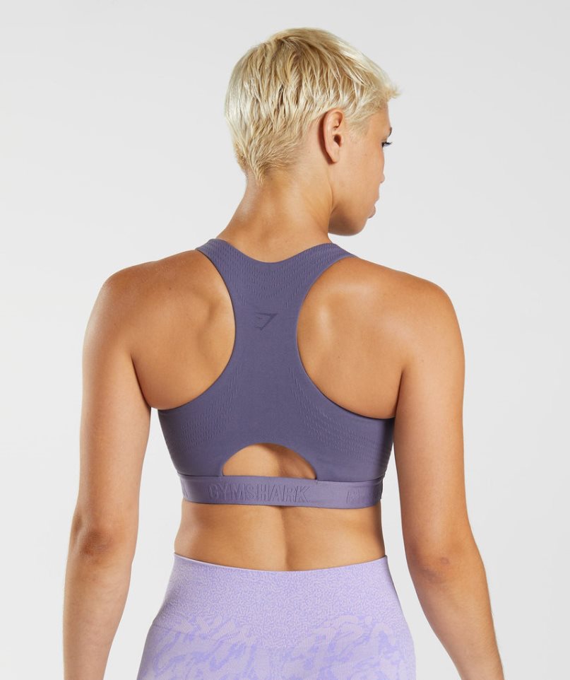 Gymshark 315 Performance High Neck Sport Bh Damen Lila | AT-13-LEXM