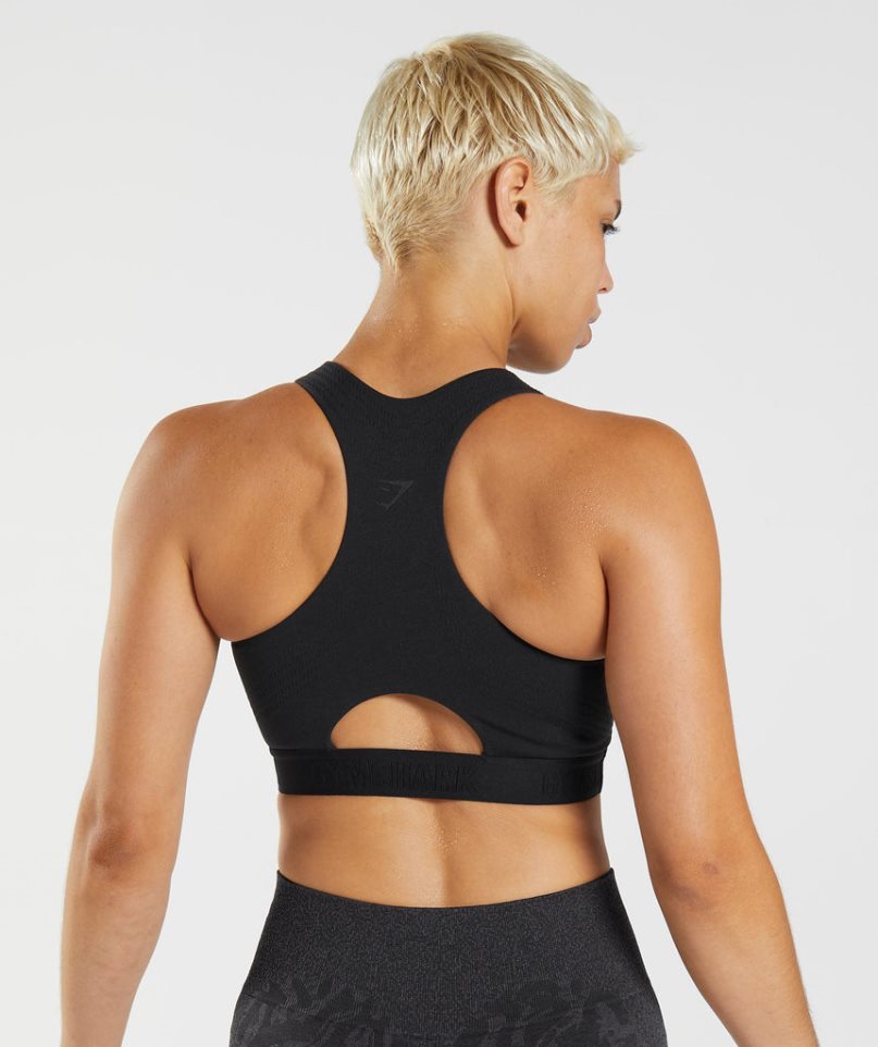 Gymshark 315 Performance High Neck Sport Bh Damen Schwarz | AT-14-KTJR