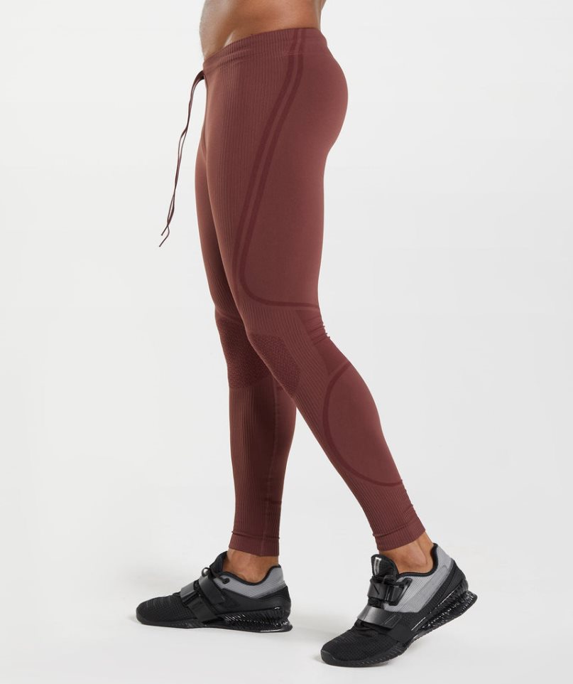 Gymshark 315 Seamless Leggings Herren Bordeaux | AT-50-YBTJ