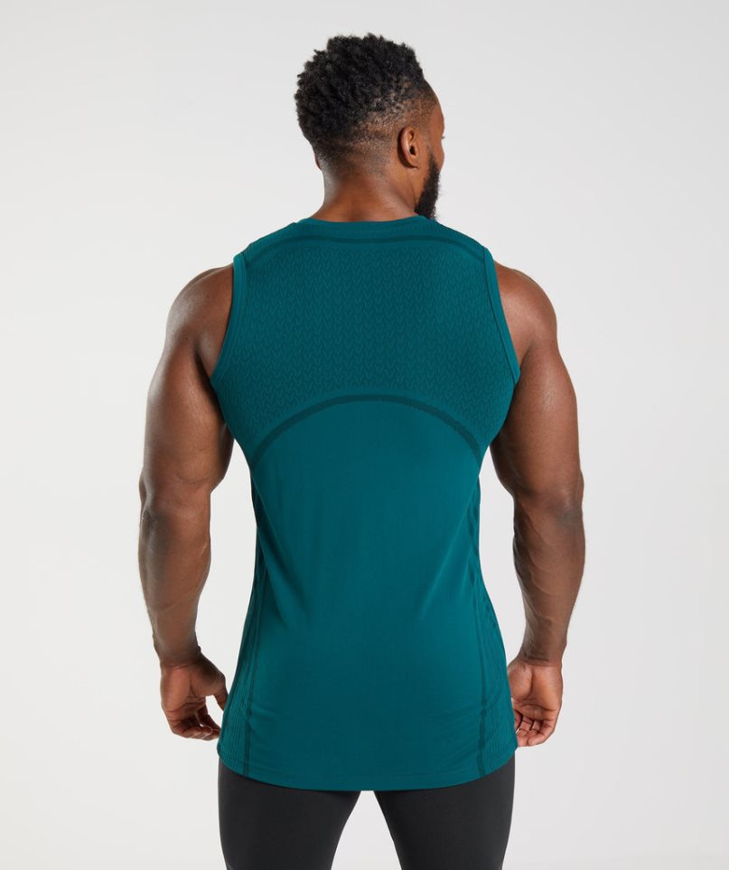 Gymshark 315 Seamless Muskelshirt Herren Türkis | AT-45-KWVU