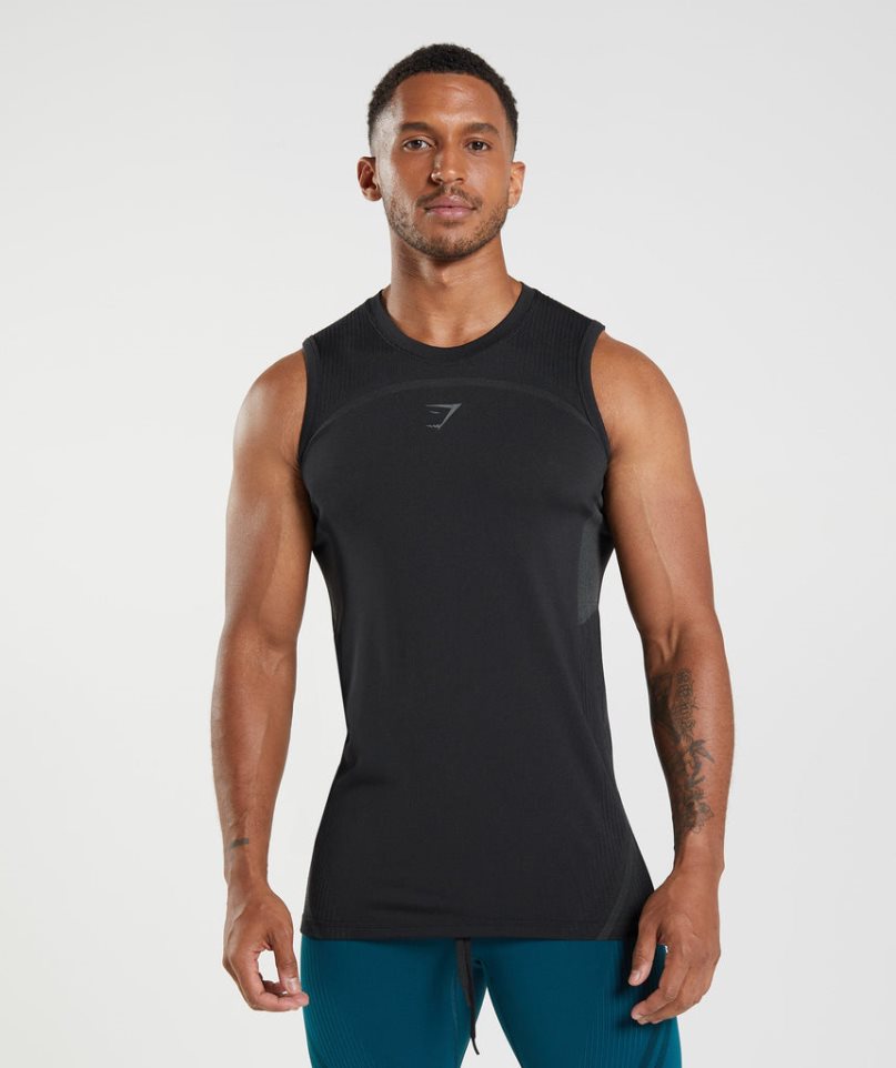 Gymshark 315 Seamless Muskelshirt Herren Schwarz | AT-56-SCXQ