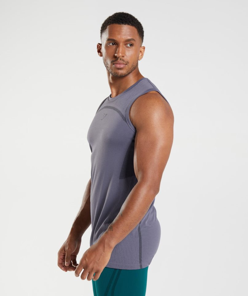 Gymshark 315 Seamless Muskelshirt Herren Lila | AT-98-MXZF