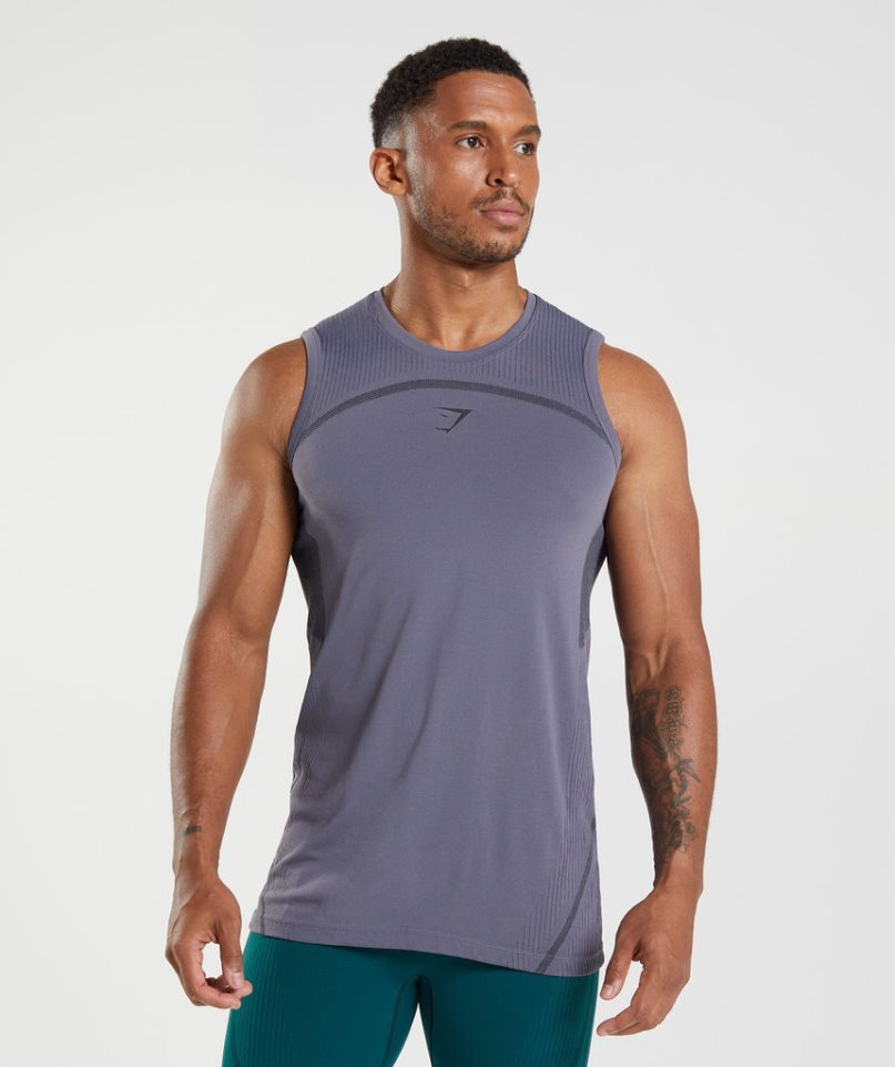 Gymshark 315 Seamless Muskelshirt Herren Lila | AT-98-MXZF