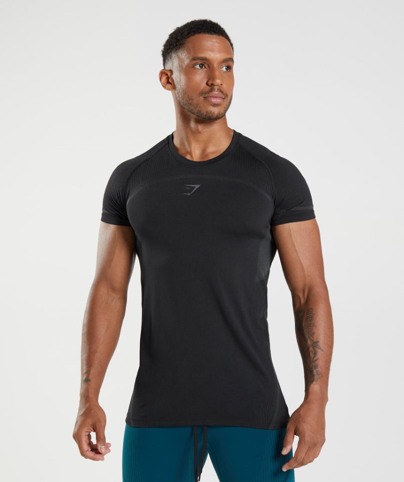 Gymshark 315 Seamless T-shirts Herren Schwarz | AT-96-GEFM