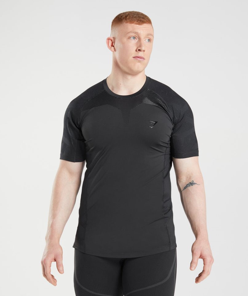 Gymshark 315 T-shirts Herren Schwarz | AT-30-PLVG