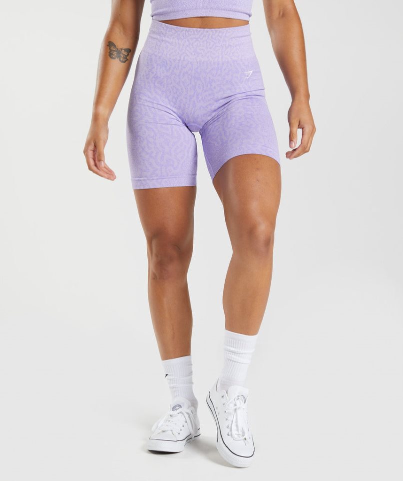 Gymshark Adapt Animal Seamless Cycling Kurze Hose Damen Helllila | AT-19-QTDE