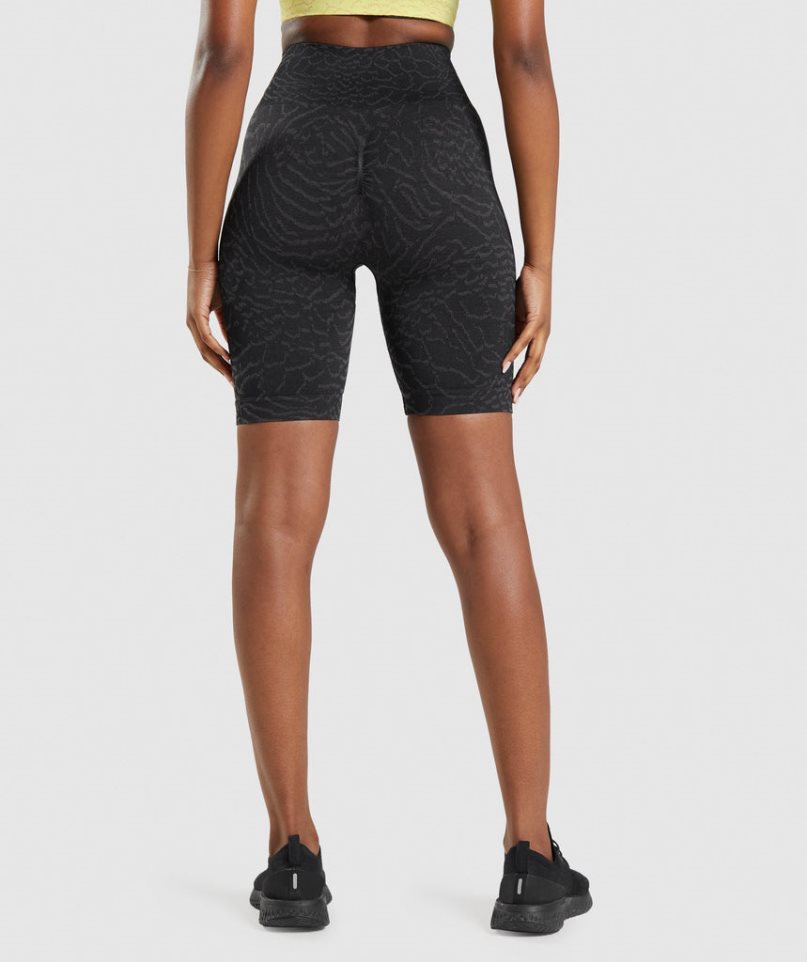 Gymshark Adapt Animal Seamless Cycling Kurze Hose Damen Schwarz | AT-78-ARWG