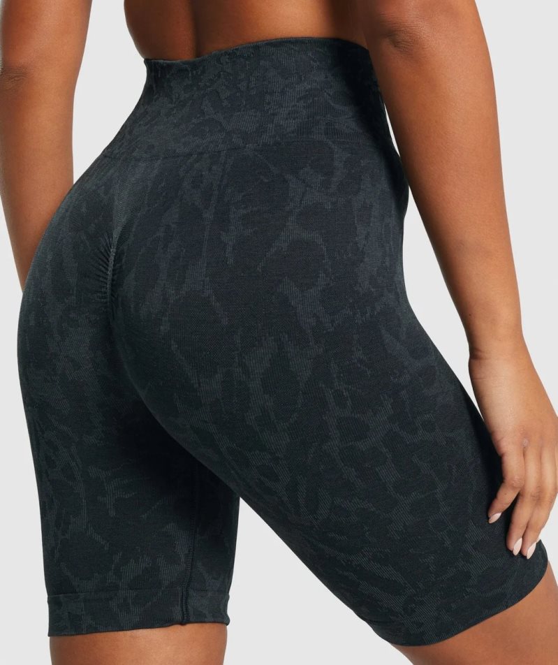 Gymshark Adapt Animal Seamless Cycling Kurze Hose Damen Schwarz | AT-87-RJHI