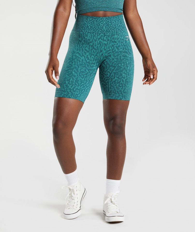 Gymshark Adapt Animal Seamless Cycling Kurze Hose Damen Türkis | AT-93-XDMR