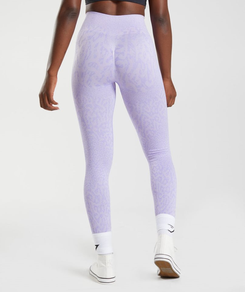 Gymshark Adapt Animal Seamless Leggings Damen Lavendel | AT-01-SKJQ